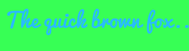 Image with Font Color 29BBFF and Background Color 37FF55